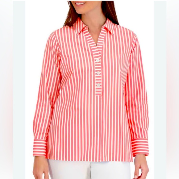 'Zoey' Island Long Sleeve Blouse by Foxcroft main image 1